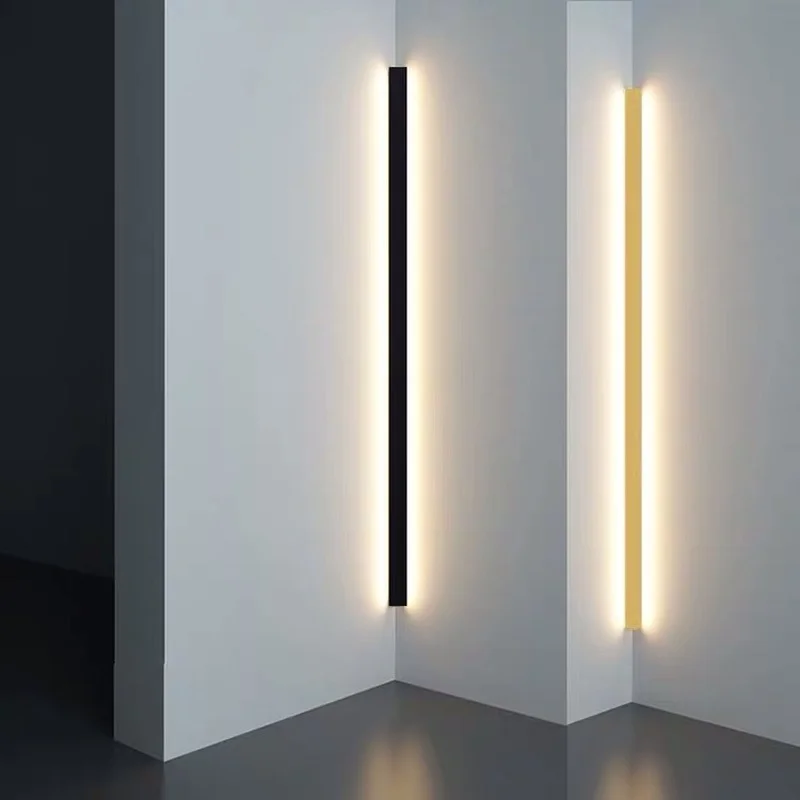 Nordic Black White LED Wall Lamp for Bedroom LED Long Strip Wall Lights - £90.26 GBP+