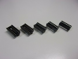 5 Pack Lot DIP16 DIP IC Sockets 16 Pins 2 Rows 8 Pins Sides Integrated Circuit - £8.92 GBP