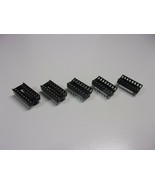 5 Pack Lot DIP16 DIP IC Sockets 16 Pins 2 Rows 8 Pins Sides Integrated C... - £8.38 GBP