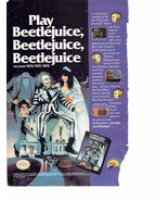 1991 Beetlejuice NES Video Game Print Ad Nintendo LJN 6.5&quot; x 10&quot; - £15.25 GBP