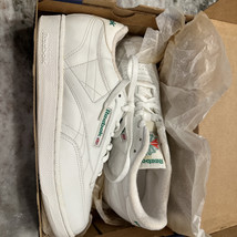 Reebok Club C 85 Vintage Mens White Leather Lifestyle Sneakers Shoes Vintage NOS - $59.35