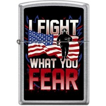 Zippo Lighter - I Fight What You Fear Street Chrome - 854647 - $25.81