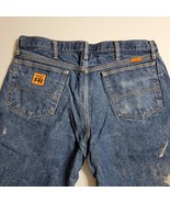 Wrangler Riggs Workwear  Blue Denim FR Jeans  HRC2 Measures 35x32 - £13.75 GBP