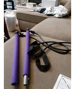 Pilates Bar With Resistance Bands Set Home Gym Yoga Exercise Portable St... - $12.10 CAD