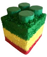 14&quot; Tall Building Block Pinata Yellow Red Green For Building Blocks Them... - €34,22 EUR