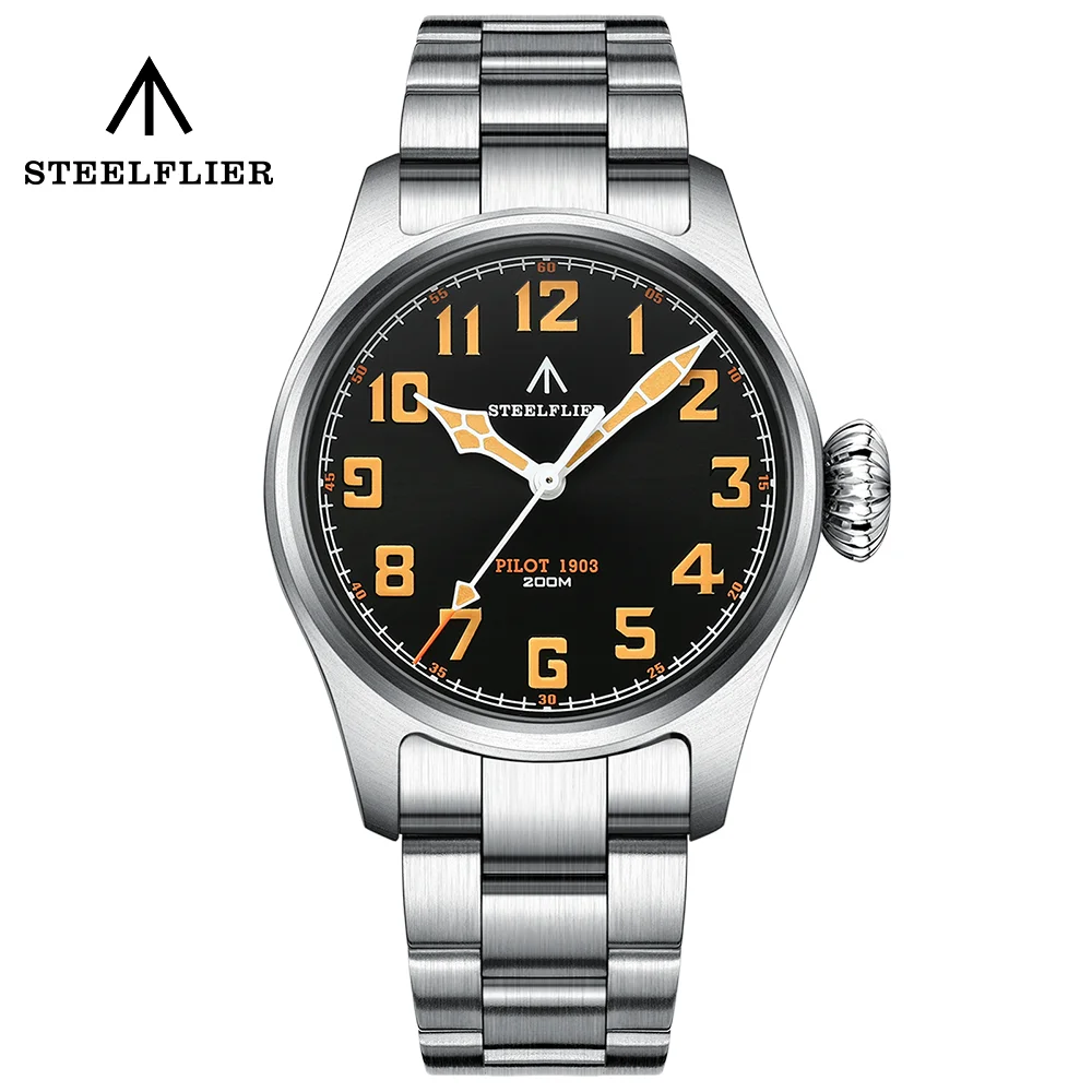 Watch STEELFLIER Official SF740V New Pilot Series Swiss C3  200M Waterproof VH31 - £96.72 GBP