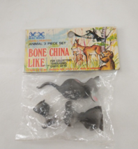 Vintage Lipman Gifts 3-PIECE Mouse Set Bone China-Like Mini Animal Figurines New - £7.95 GBP