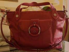 Elaine Turner Large Tote Bag Red NWOT $500 Retail - £134.32 GBP