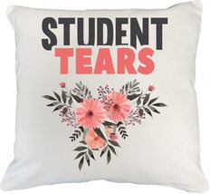 Make Your Mark Design Student Tears. Funny White Pillow Cover for Math Majors &amp;  - £19.75 GBP+