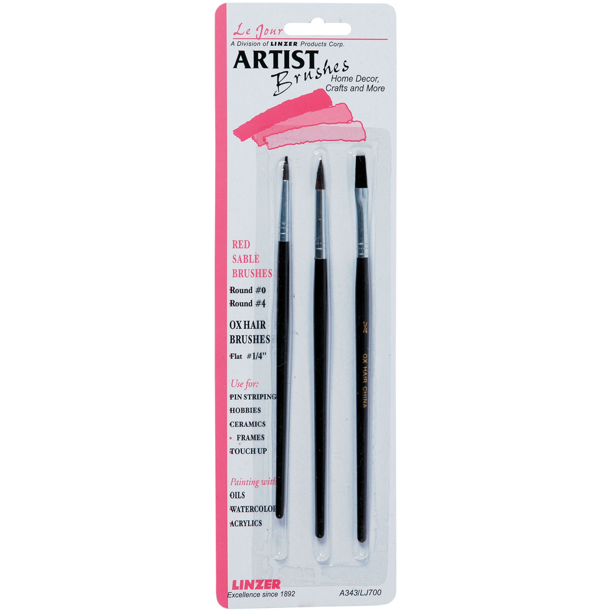 Red Sable Artist Brush Set  - $6.91