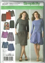 Simplicity Sewing Pattern 4041 Skirts Knit Top Misses Size 12-20 - £7.16 GBP