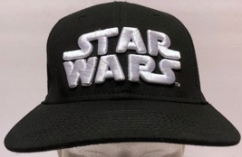 Star Wars White Letters Black Snapback Jedi Force Rogue Last Movie Sci-F... - £27.23 GBP