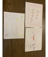 Per Bambini Bambino Disegni &amp; Opera D&#39;Arte Lotto Di 3 Raro Originale - $9.95
