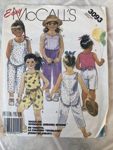 Vintage Mccall&#39;s Pattern 3093 Girls Tank Shorts And Capris Size 6 - £9.48 GBP