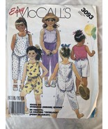 VINTAGE MCCALL&#39;S Pattern 3093 Girls Tank Shorts and Capris Size 6 - £9.30 GBP