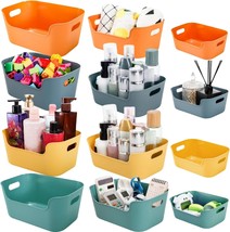 12 Pack Plastic Storage Bins And Baskets, 3 Sizes Classroom, 10.7X7X4.7 - $32.97