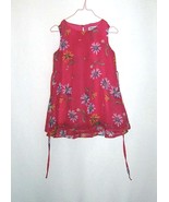Disorderly Kids Party Dress Pink with Sheer Pink Floral Overlay Size 4 - $113.85 MXN