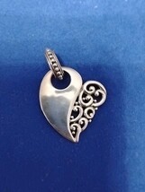 925 Sterling Silver Scroll Heart Pendant Free Shipping Free Shipping  - $547.38 MXN