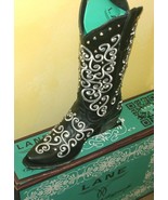 Gorgeous New! Lane WIllow boot Black with white embroidery and CRYSTALS!! - £279.62 GBP