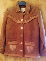 Scully Hearts of the West Distressed Brown Leather coat Vintage looking ... - £195.80 GBP