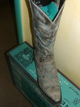 Gorgeous! Lane Boot Love Sick Cowgirl Fashion Leather distressed tan aqua - £196.40 GBP