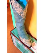 Gorgeous! Lane Boot Jeni Lace Cowgirl Fashion Turquoise Lace Embroidery ... - £274.89 GBP