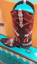 Gorgeous New! Lane Native Belle boot Black , amazing detailed multi embr... - $450.00