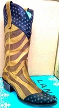 New! Unique! Lane Boot Faded Glory! Cowgirl/Cowboy Americana Stars Leather - £318.94 GBP