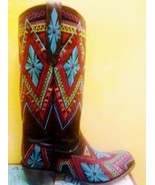Beautiful New Lane Sunshine Boot Gorgeous Western style embroidery round... - £314.27 GBP