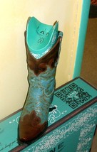 Gorgeous! Lane Boot Dakota-Shorter boot with turquoise brown LB0022H - £234.89 GBP
