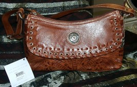 Gorgeous!American West Leather #6315900 Golden Brown Brass Stud, lacing,... - $128.00