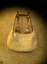 NEW XO Genuine BEIGE Leather HANDBaG Size: MeDiuM!! Excellent Condition  ~  - £39.83 GBP