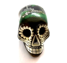 Hand Painted Day Of The Dead Skull Mexico Galan Graveyard Cemetery skeleton - $19.79