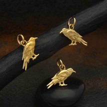 Bronze Raven Charm 13x15mm - $158.07 MXN