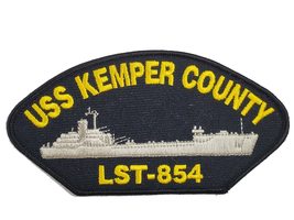 USS Kemper County LST-854 Ship Patch - Great Color - Veteran Owned Business - £10.40 GBP