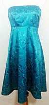 The Limited Womens Dress Size 4 Floral Strapless Teal Cocktail Party Lin... - £30.84 GBP