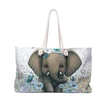 Personalised/Non-Personalised Weekender Bag, Elephant, Large Weekender Bag, awd- - £39.69 GBP