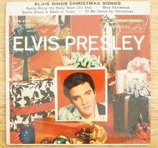 Elvis Presley RCA 45 Record EPA-4108 Elvis Sings Christmas Songs Blue Ch... - $93.94