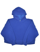 We The Free People Sweatshirt Womens M Blue Cropped Oversized Hoodie Fleece - £29.55 GBP