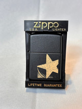 1998 Zippo Marlboro Lighter Star On Black Matte Bradford PA USA W/ Case Unfired - $29.65