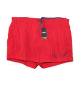 Hugo Boss Red Black Logo Men&#39;s Swim Shorts Beach Athletic Size 2XL - £55.20 GBP