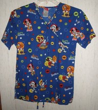 Excellent Womens Disney Mickey, Minnie &amp; Donald Duck Halloween Scrubs Top Size S - £18.70 GBP