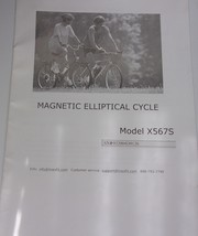 Vintage Magnetic Elliptical Cycle Model X567S Instruction Book  - $56.91 MXN