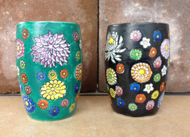 Vintage Chadwick Porcelain, Pottery of Japan Flower Cups No Handle - Set... - £31.97 GBP
