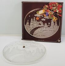 *B) Vintage Walther Glas Crystal Glass Country Christmas Frosted Serving... - $24.74