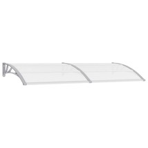 vidaXL Grey Rectangular Door Canopy Polycarbonate Sheets 6x4 ft Outdoor - $2,459.57 MXN