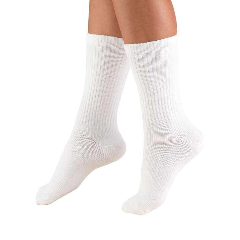 TRUFORM Trusoft Crew Socks 8-15mmHg (White) Large - $14.55