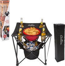 All-In-One Tailgating Table - Collapsible Folding Camping Table With Insulated - £48.54 GBP