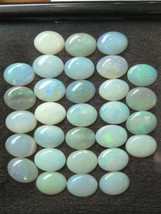 Natural White Opal Oval Cabochon 8X6mm Play of Colors SI1 Clarity Loose Gems - £8.05 GBP