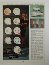 1960&#39;s Catalog Paper Ad Plates MCM Lenox Oneida Texas-ware Plates Dinnerware - £3.78 GBP